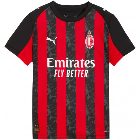 Puma laste särk AC Milan Home Jersey Replica 779965 01 128cm, must-punane