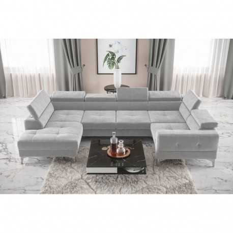 U-kujuline nurgadiivanvoodi Toscania Max I, helehall