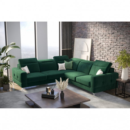 L-kujuline nurgadiivanvoodi Malibu Max, roheline