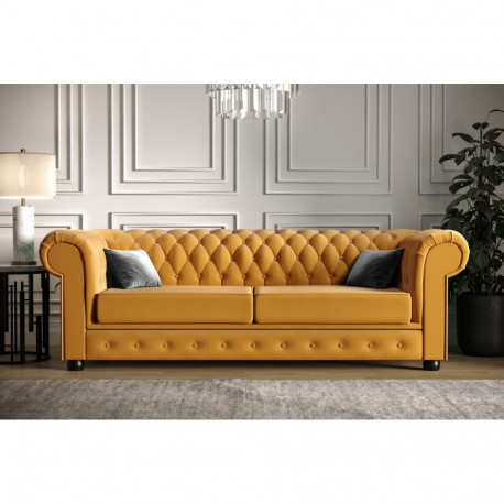 Diivan Manchester III 3-kohaline, kuldne