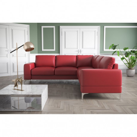 L-kujuline nurgadiivanvoodi Aria Max, punane