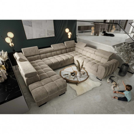 U-kujuline nurgadiivanvoodi Aspen Max I, beež