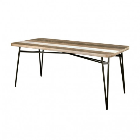 Söögilaud ADESSO 180x80cm, must/beež