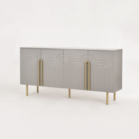 Puhvetkapp STILIG 180cm, kuldne/helehall