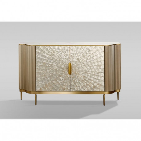 Puhvetkapp STILIG, kuldne/naturaalne