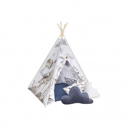 Tipiitelk WOLF DAWN lastele patjade ja padjadega