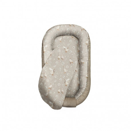 Beebipesa GOOSE FAMILY voodisse sisestusega, beež