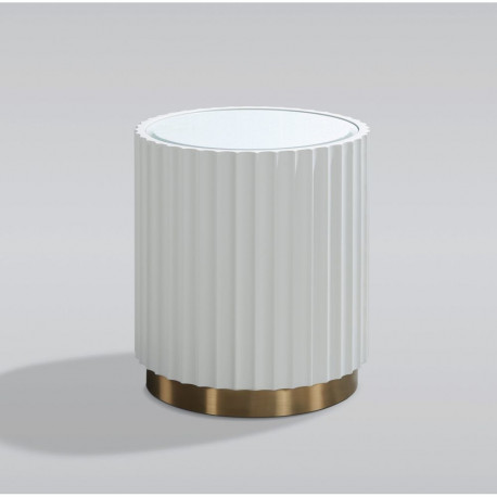 Abilaud STILIG ümmargune 45x45x55cm, valge/kuldne