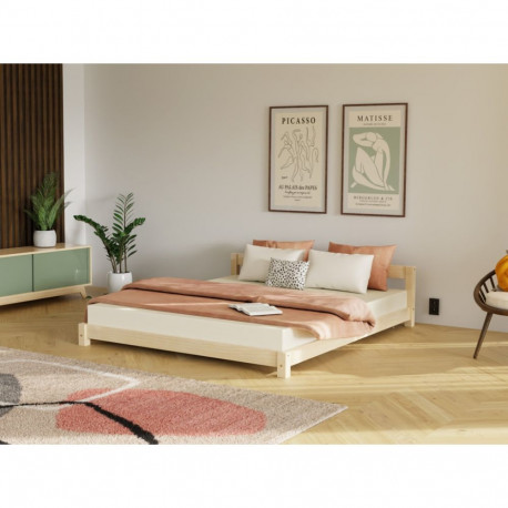 Voodi COMFY 2-kohaline skandinaavia stiilis