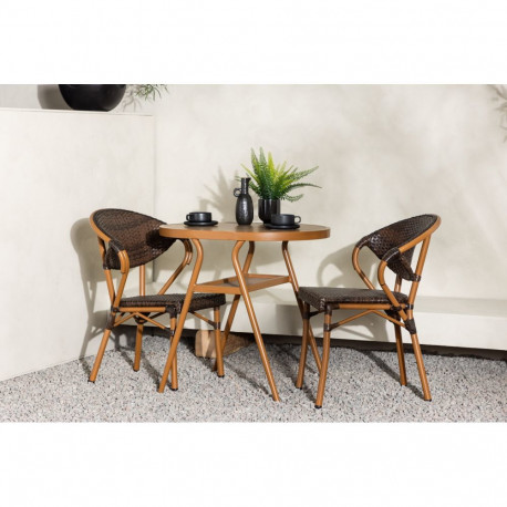 Aiamööbli komplekt ABRANTES 2-kohaline, pruun