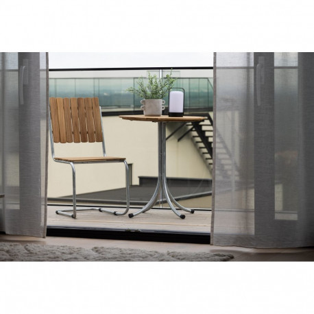 Aialaud HOLMSUND ümarlaud ø65 cm, hall/naturaalne