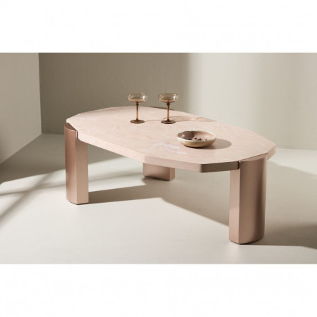 Diivanilaud KRES 125x70,5x40 cm, kuldne/roosa