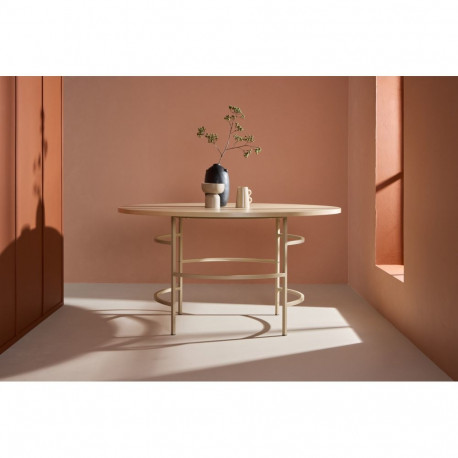 Söögilaud COPENHAGEN ⌀140 cm, beež/naturaalne