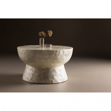 Diivanilaud SANDÖN ⌀70 cm, hallikasbeež