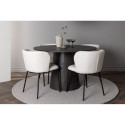 Söögitoa komplekt LANZO&EDINA 120cm, pruun/valge
