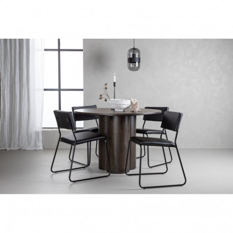 Söögitoa komplekt OLIVIA ümmargune laud 4 tooliga