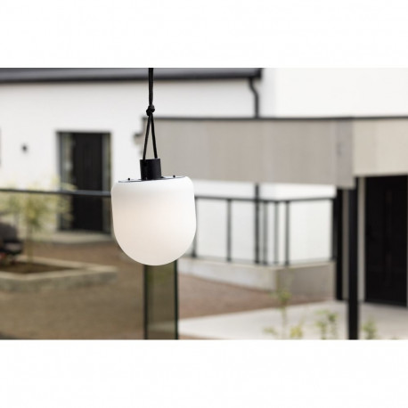 Ripatslamp COLIE ø16×21cm, must/valge