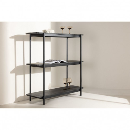 Raamaturiiul HEIM 120 cm, must