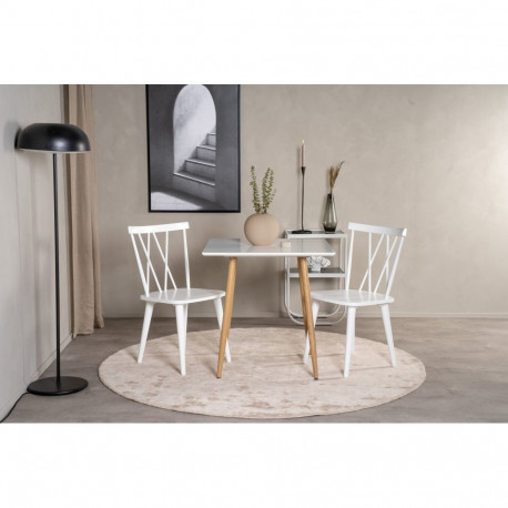 Söögilaud POLAR 80x80cm, valge