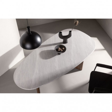 Söögilaud GRÖNVIK 180x75cm, valge/pruun