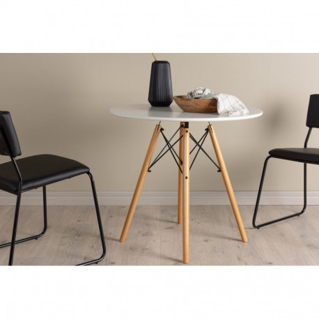 Söögilaud DANBURI ümmargune, valge