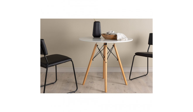 Söögilaud DANBURI ümmargune, valge