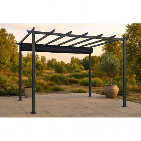 Aiapaviljon LAZIO 3,95x2,95xH2,45m, must