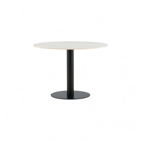 Söögilaud ESTELLE ümmargune 106cm, must/valge