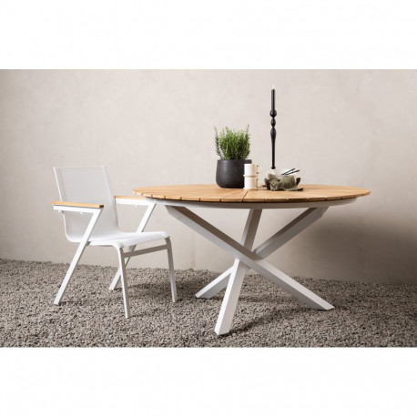 Aialaud MEXICO ø 140 cm, valge/naturaalne