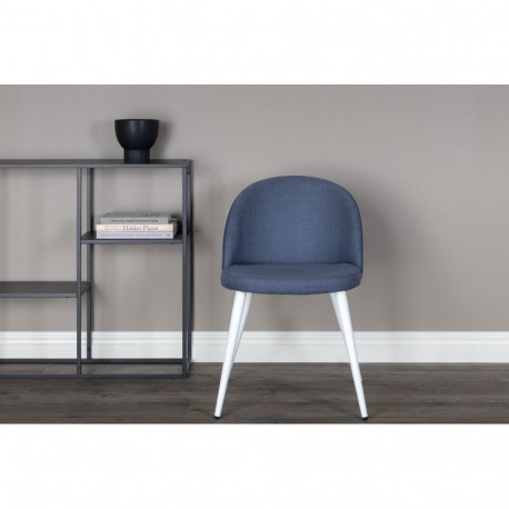 Söögitool VELVET, sinine/valge