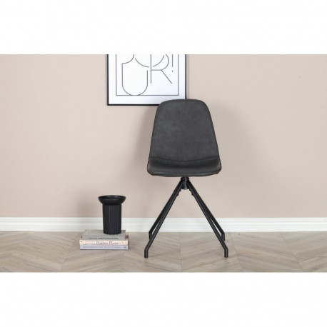 Söögitool POLAR pöörlemisfunktsiooniga, must