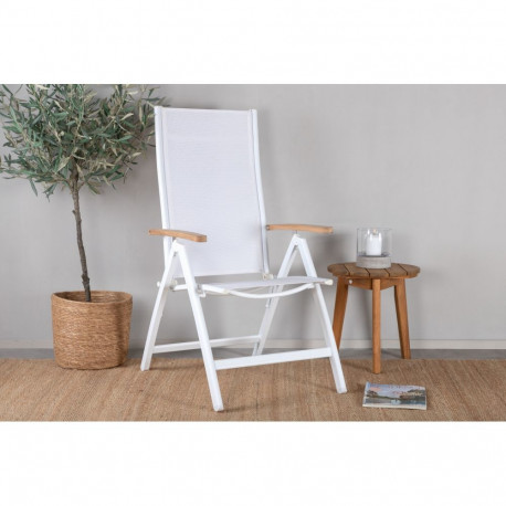 Aiatool PANAMA 5-asendiline, valge/tiikpuu