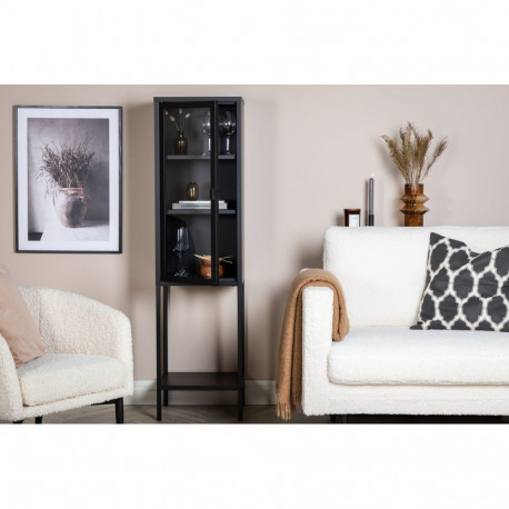 Hoiukapp MISHA kõrge kitsas riiuliga, must