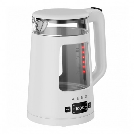 AENO Electric Kettle EK6: 1850-2200W, 2L, Strix, Square-shaped body, Transparent lid, High Resistant