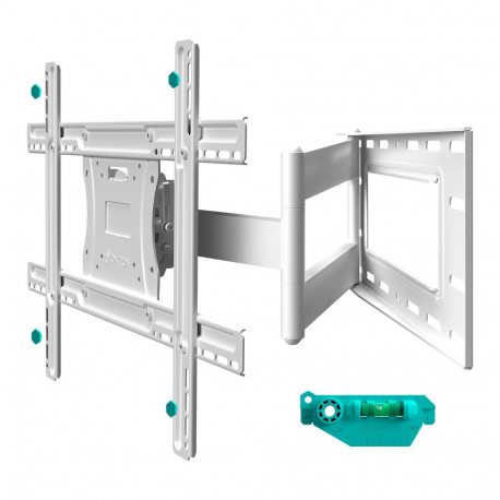 ONKRON Full Motion TV Wall Mount for 40 to 75-inch Flat Panel TVs Digital Panels 68,2 kg, White