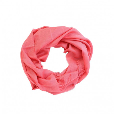 SOKISAHTEL Alpakavillane korallroosa siidisegune õlasall 425