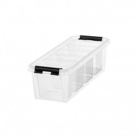 Plastkast kaanega SMARTSTORE Classic 3,5L 12x15x40cm 4-kohalise sisujaotusega
