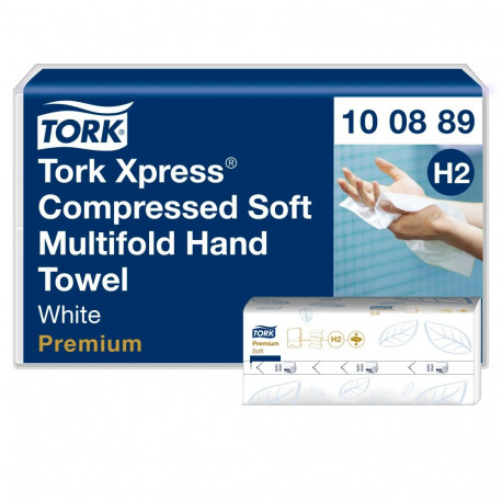 Lehträtik 2-kihiline TORK Xpress® Compressed Soft Multifold Premium Z-fold, 24x21,2cm 225 lehte (100