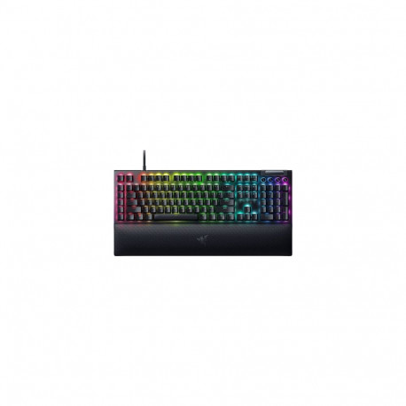 Razer BlackWidow V4 Wired Gaming keyboard, RGB LED, USB QWERTY, US, Yellow Switch, Black