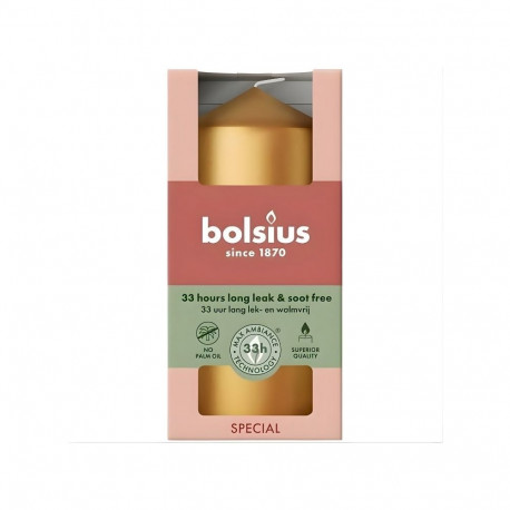 Bolsius Cylinder Candle 120x58mm Gold