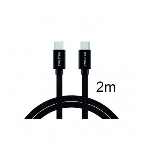 Swissten Textile Universal Quick Charge 3.1 USB-C to USB-C Data and Charging Cable 2m