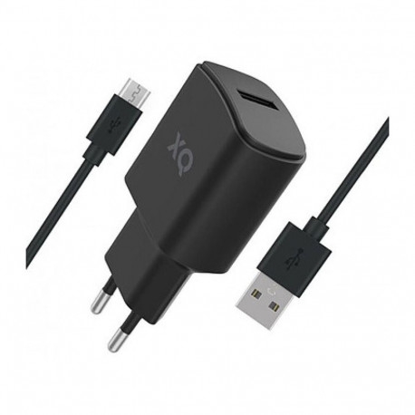 Xqisit laadija koos kaabliga USB-A ja TYPE-C vahel | 1m kaabel | 2.4A | 12W | must