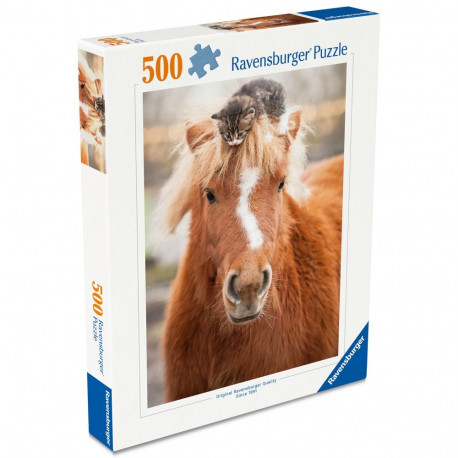 Ravensburger pusle 500 tk: poni ja kass