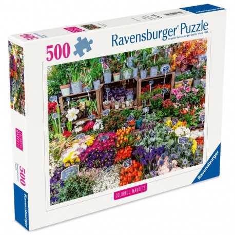 Ravensburger pusle 500 tk: värviline lilleäri Prantsusmaal