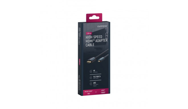Clicktronic HDMI to Micro HDMI Adapter Cable 2 m