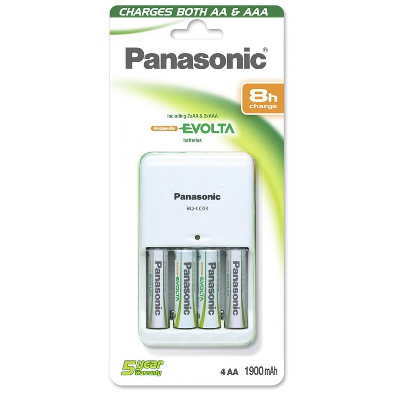 Panasonic battery charger BQ-CC03 + 4×1900 - Universal ...