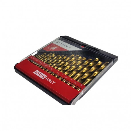 HSS TWIST DRILL SET 19PCS TITAN 1-10MM