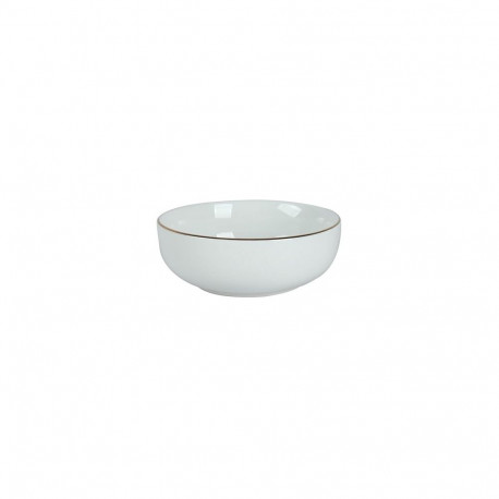 BOWL WITH GOLD RIM WHITE 510ML