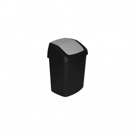 Swing Top prügikast 10l 24,6x19,8x37,3cm 3253923984897, must/hõbedane