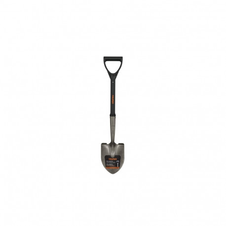 Truper small round point shovel with fiberglass shaft and D-grip handle, 72cm
